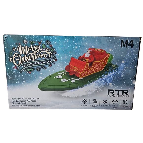 Merry Christmas 2.4 GHz R/C Jet Ski Remote Control Boat Toy - Picture 1 of 3